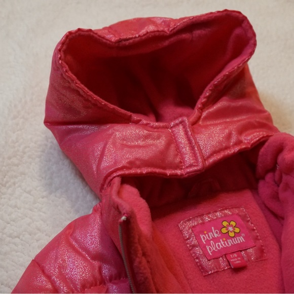 Pink platinum Winter Jacket for kids size 7/8 - Picture 3 of 5